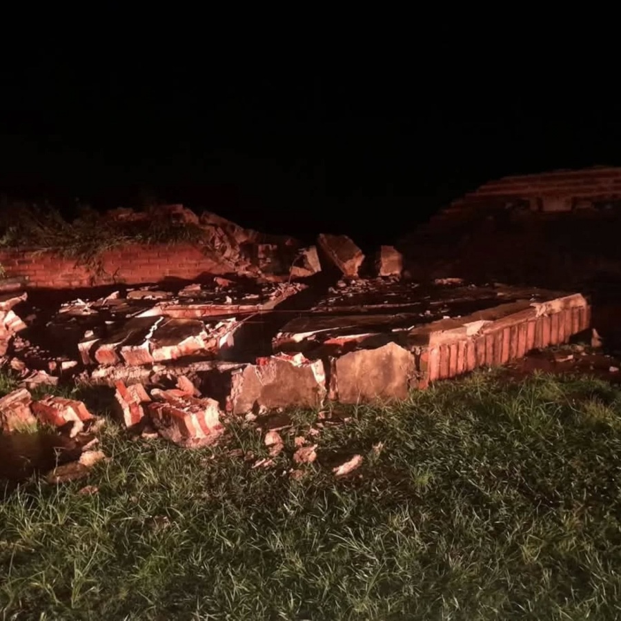 Temporal en Itatí: se derrumbó otra de las estaciones del vía crucis